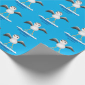 Cute baby sandpiper cartoon illustratie cadeaupapier (Hoek)