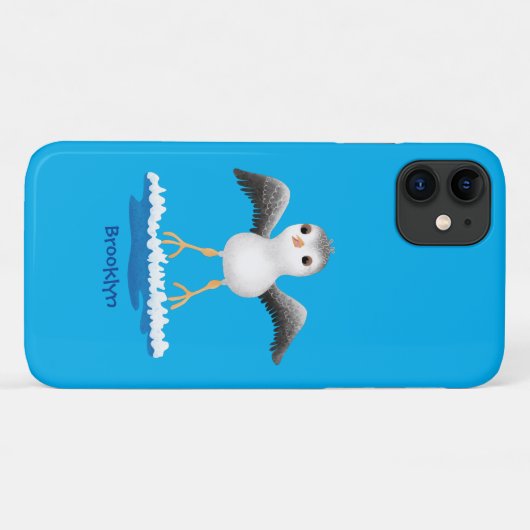Cute baby sandpiper cartoon illustratie Case-Mate iPhone case (Achterkant (horizontaal))