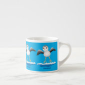 Cute baby sandpiper cartoon illustratie espresso kop (Rechts)