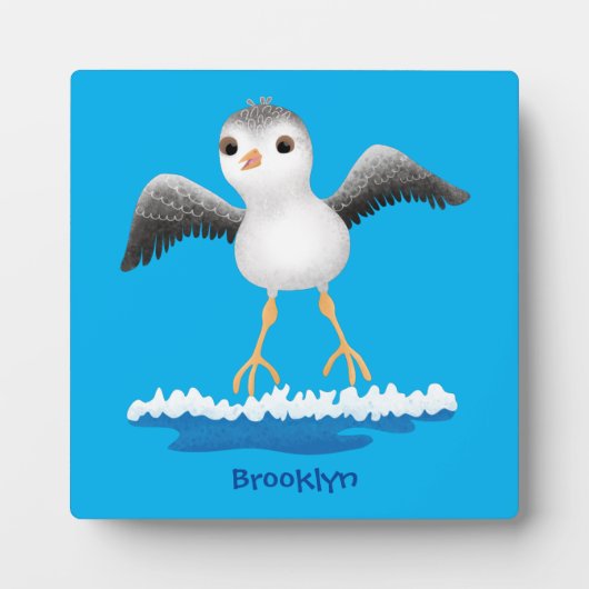 Cute baby sandpiper cartoon illustratie fotoplaat (Voorkant)