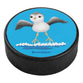 Cute baby sandpiper cartoon illustratie hockey puck (3/4)