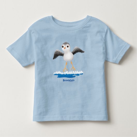 Cute baby sandpiper cartoon illustratie kinder shirts (Voorkant)
