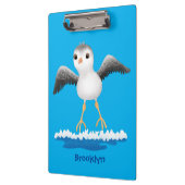 Cute baby sandpiper cartoon illustratie klembord (Links)