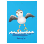 Cute baby sandpiper cartoon illustratie klembord (Achterkant)