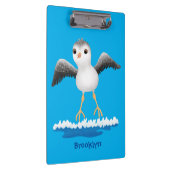 Cute baby sandpiper cartoon illustratie klembord (Rechts)