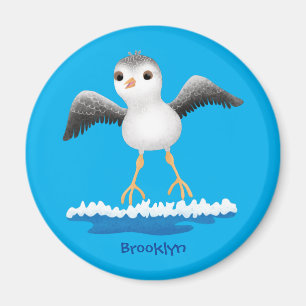 Cute baby sandpiper cartoon illustratie magneet