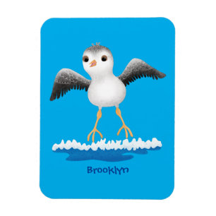 Cute baby sandpiper cartoon illustratie magneet