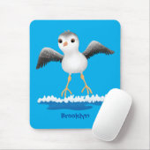 Cute baby sandpiper cartoon illustratie muismat (Met muis)