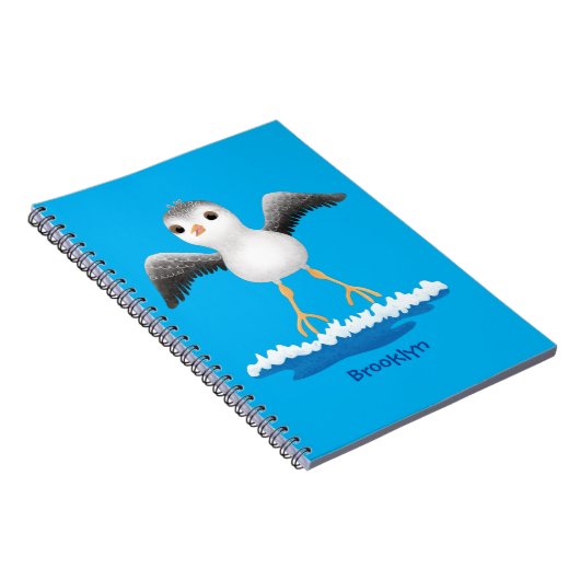 Cute baby sandpiper cartoon illustratie notitieboek (Rechterzijde)
