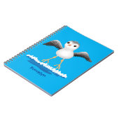Cute baby sandpiper cartoon illustratie notitieboek (Linkerzijde)
