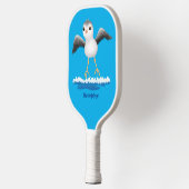 Cute baby sandpiper cartoon illustratie pickleball paddle (Links)