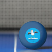 Cute baby sandpiper cartoon illustratie pingpongbal (Net)