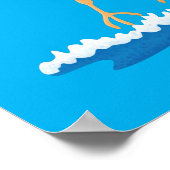 Cute baby sandpiper cartoon illustratie poster (Hoek)