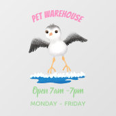 Cute baby sandpiper cartoon illustratie raamsticker (Vel)