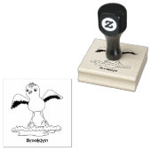 Cute baby sandpiper cartoon illustratie rubberstempel (Gestempeld)