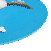 Cute baby sandpiper cartoon illustratie snijplank (Hoek)