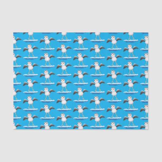 Cute baby sandpiper cartoon illustratie tissuepapier (Voorkant)