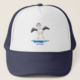 Cute baby sandpiper cartoon illustratie trucker pet