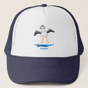 Cute baby sandpiper cartoon illustratie trucker pet