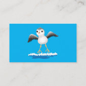 Cute baby sandpiper cartoon illustratie visitekaartje (Achterkant)