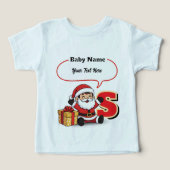 Cute Baby Santa Customizable Kids T-Shirt (Design voorkant)