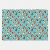 Cute Baby Santa Hat Animals Inpakpapier Vel (Voorkant 2)