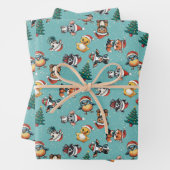 Cute Baby Santa Hat Animals Inpakpapier Vel (In situ)