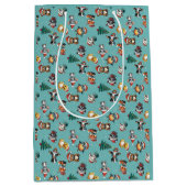 Cute Baby Santa Hat Animals Medium Cadeauzakje (Voorkant)