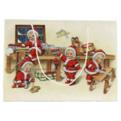 Cute  Baby Santa Illustration Large Cadeautasje (Achterkant)