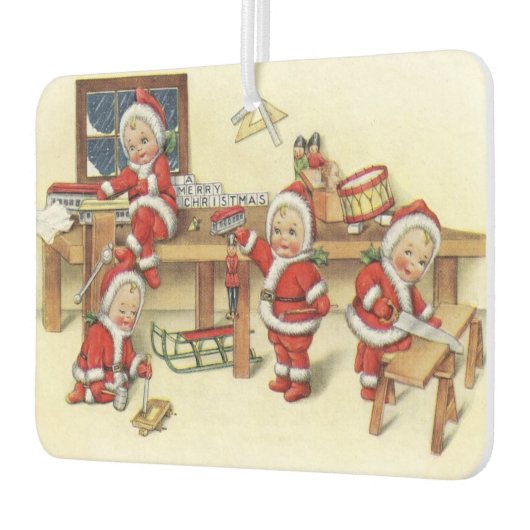 Cute  Baby Santa Illustration Luchtverfrisser (Links)