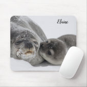 Cute Baby Seal and Ma Personalized Muismat (Met muis)