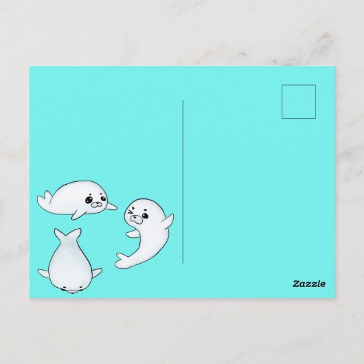 Cute Baby Seal Briefkaart (Achterkant)