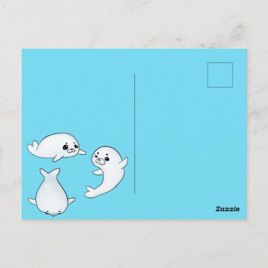 Cute Baby Seal Briefkaart (Achterkant)