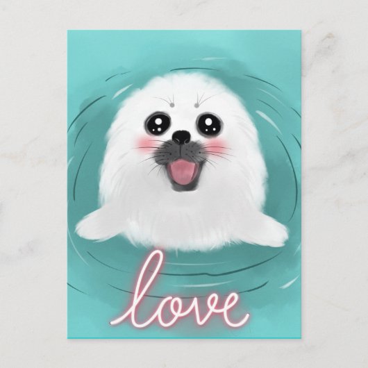 Cute Baby Seal Briefkaart (Voorkant)