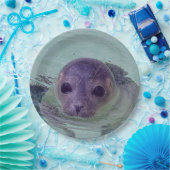 Cute Baby Seal Papieren Bordje (Feest)