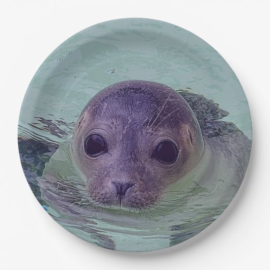 Cute Baby Seal Papieren Bordje (Voorkant)