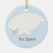 Cute Baby Seal Personalized Ornament (Voorkant)