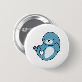 Cute Baby Seal Ronde Button 5,7 Cm (Voorkant /achterkant)