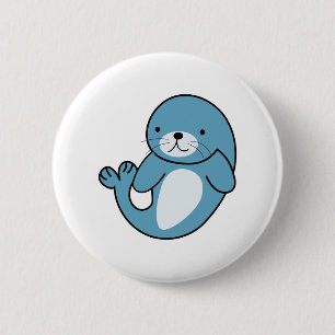 Cute Baby Seal Ronde Button 5,7 Cm