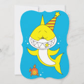 Cute Baby Shark Cartoon Kaart (Voorkant)