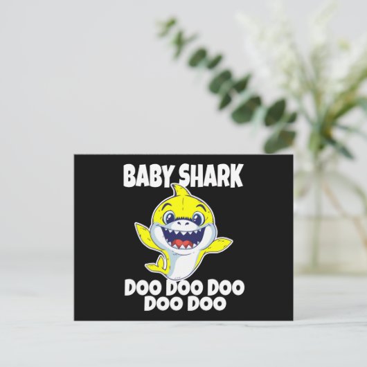Cute Baby Shark Doo Doo Doo Doo Briefkaart (Staand voorkant)