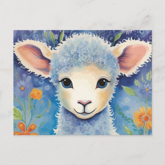 Cute Baby Sheep Briefkaart (Voorkant)