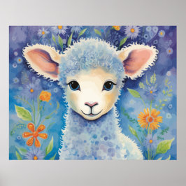 Cute Baby Sheep Poster