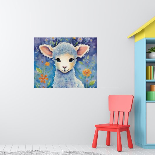 Cute Baby Sheep Poster (Kinderkamer 1)
