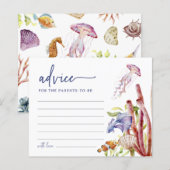 Cute Baby shower Advice Kaart (Voorkant / Achterkant)