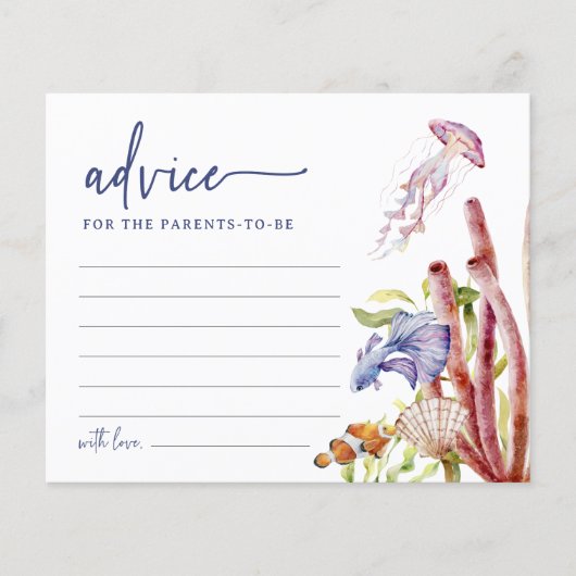 Cute Baby shower Advice Kaart (Voorkant)