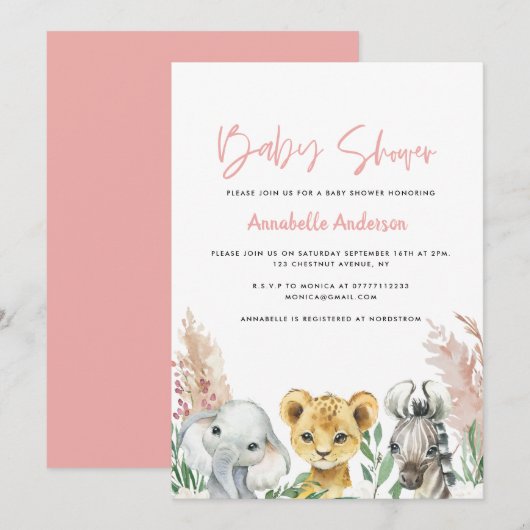 Cute baby shower animal covid mask (Voorkant / Achterkant)