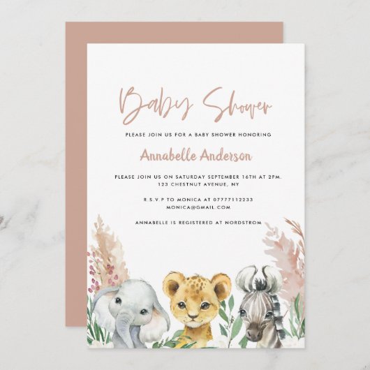 Cute baby shower animal covid mask (Voorkant / Achterkant)