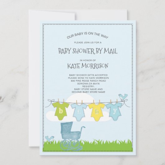 Cute Baby shower Baby bodysuit kleding Kaart (Voorkant)