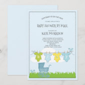 Cute Baby shower Baby bodysuit kleding Kaart (Voorkant / Achterkant)